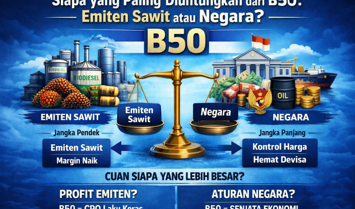 Siapa yang Paling Diuntungkan dari B50: Emiten Sawit atau Negara?